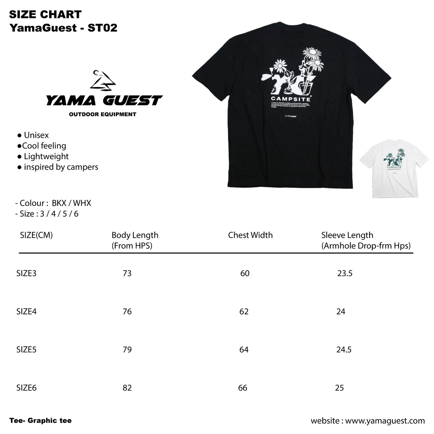 ST02 - YamaGuest T-shirt (BKX)