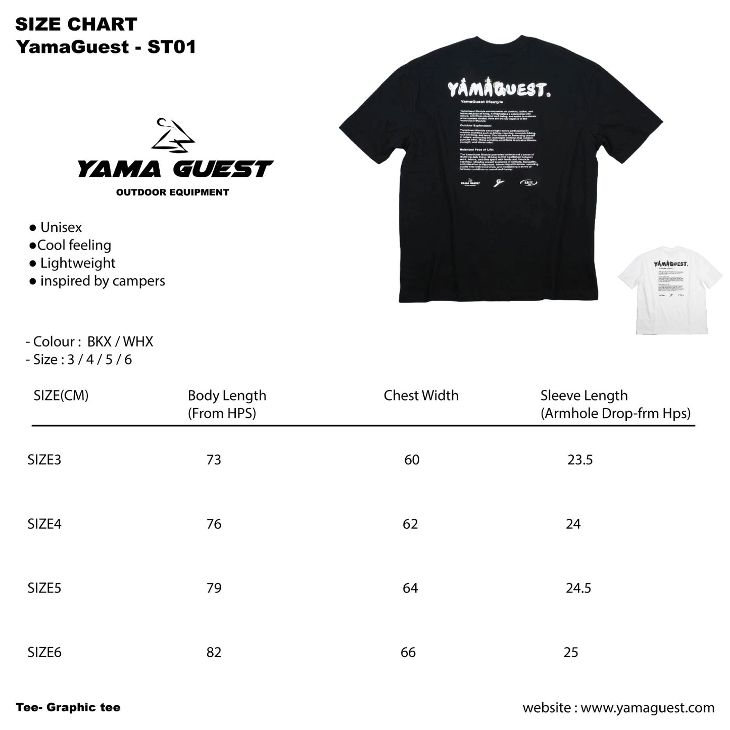 ST01 - YamaGuest T-shirt (WHX)